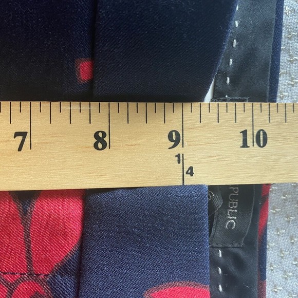 Banana Republic Sloan Ankle Pants Trouser Floral Blue Red Womens Size 8S Short - Picture 11 of 14